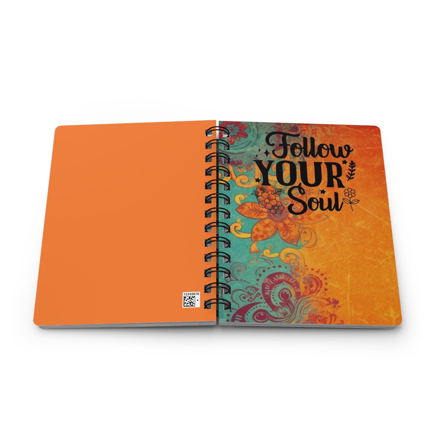 Follow Your Soul Spiral Bound Journal, Inspirational Notebook, Gift for Writers, Creative Journal, Artist Sketchbook, Self-Discovery Diary