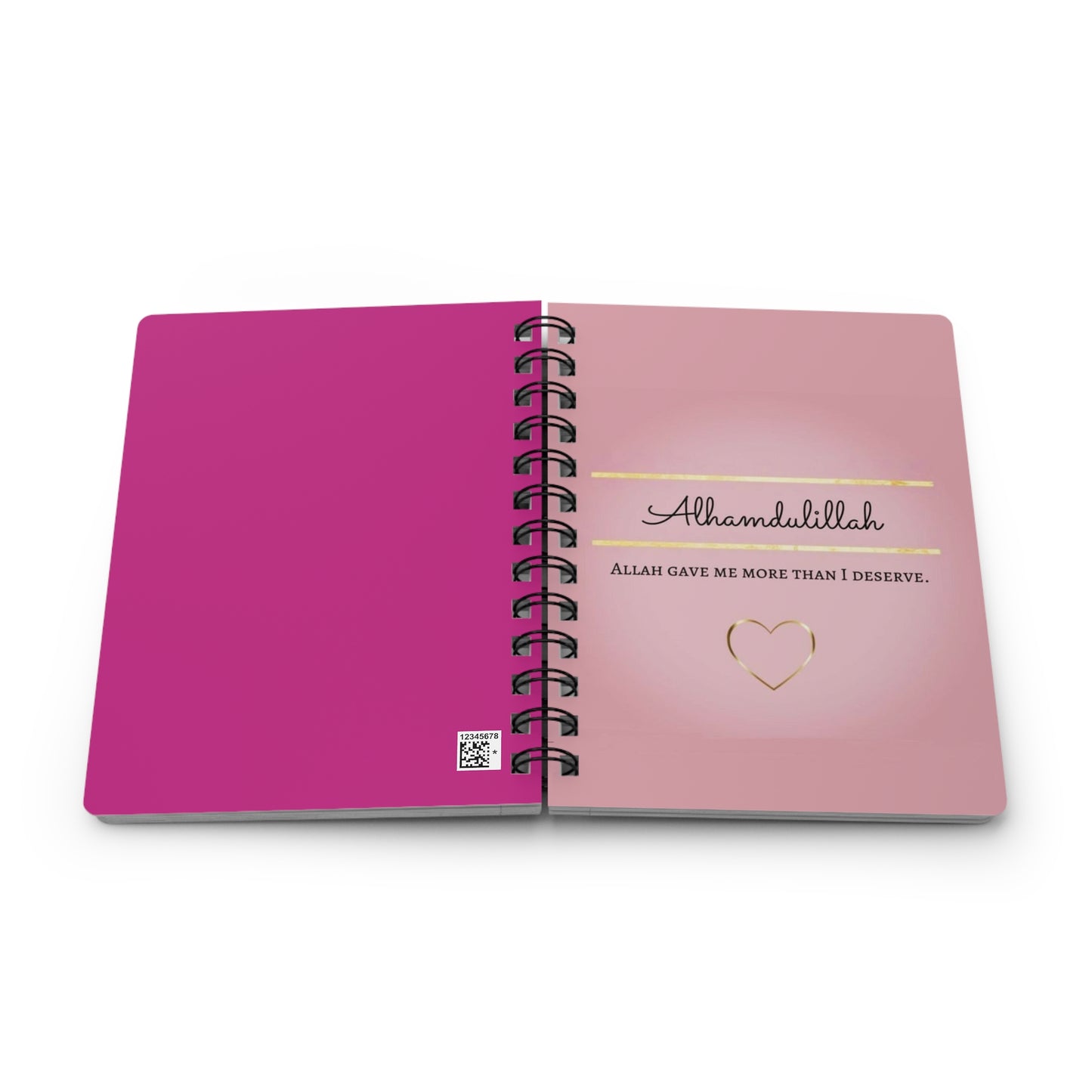 Gratitude Spiral Bound Journal, Inspirational Notebook, Alhamdulillah Journal, Gift for Muslim Friends, Self-Care Journal, Daily Planner