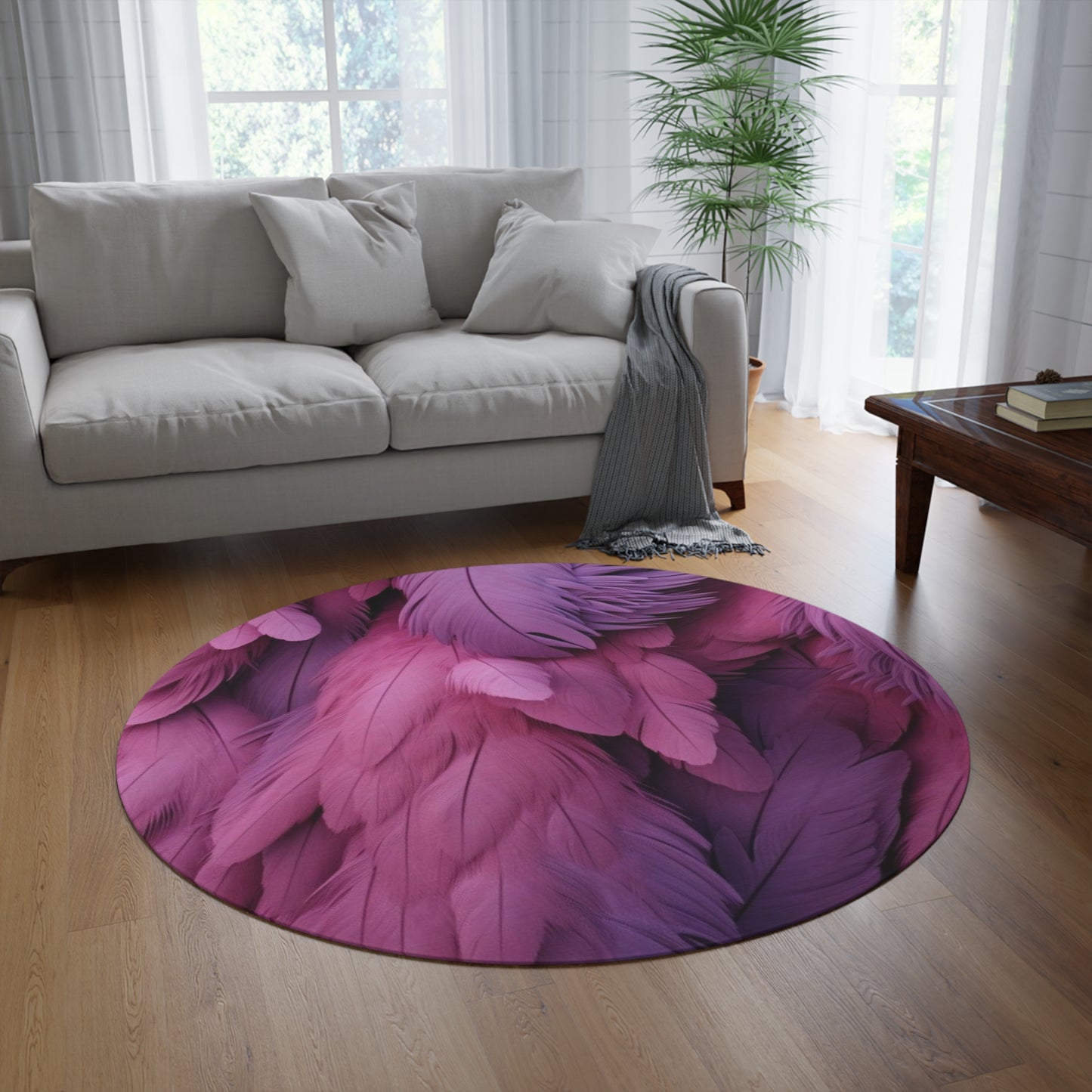 "Rebranding Into A New Badder Bitch" ~ Purple & Pink Round Rug