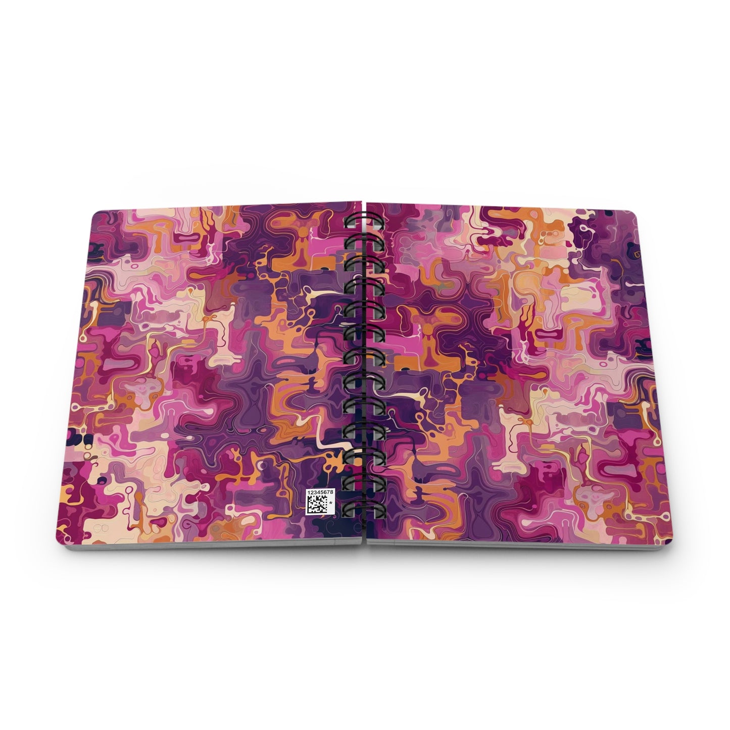 Abstract Swirl Spiral Bound Journal - Vibrant Notebook for Artists, Writers, Gift Idea, Creative Planning, Colorful Gift