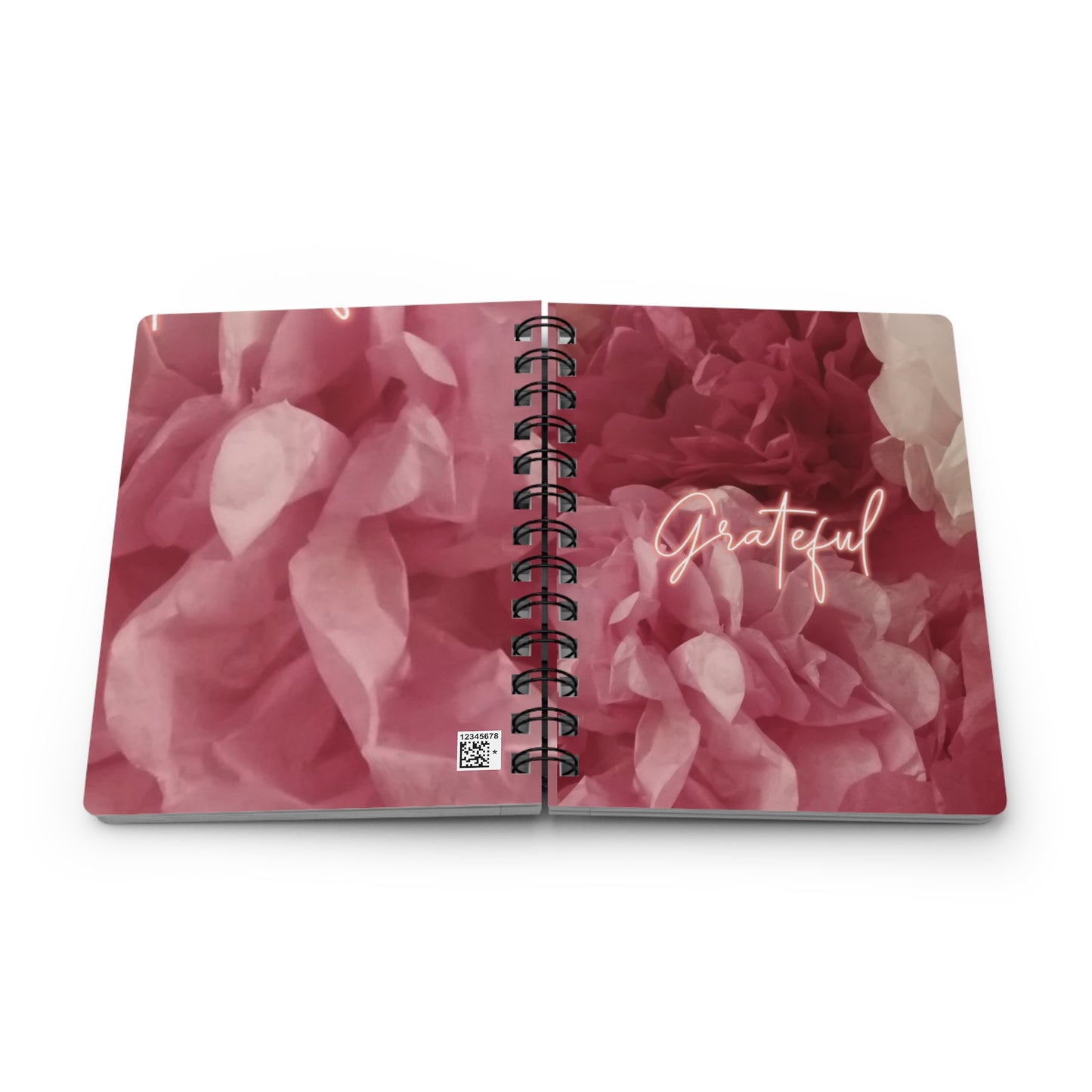 Grateful Floral Spiral Bound Journal - Perfect for Journaling, Gratitude Lists, Self-Care, Gift for Her, Daily Affirmations