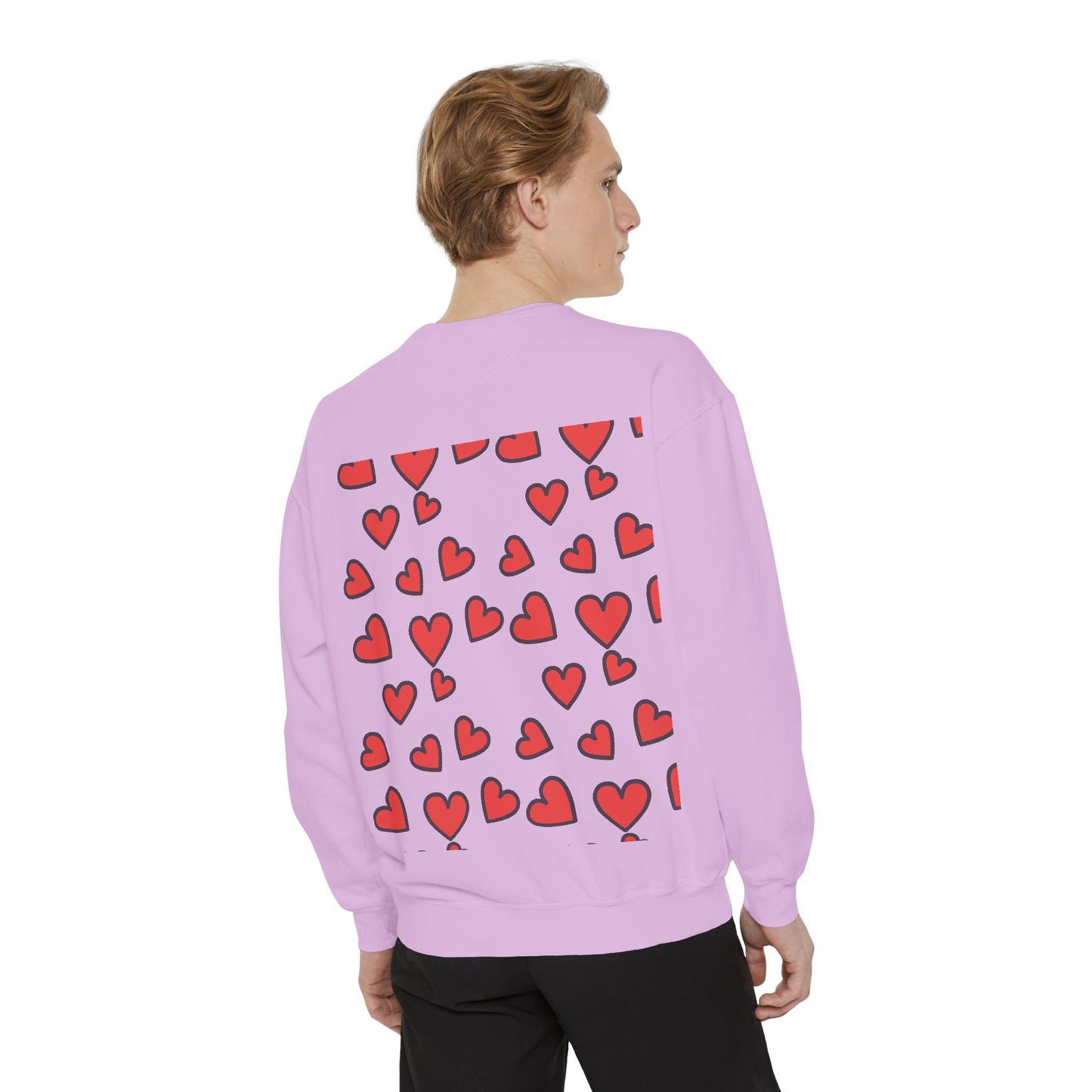 "I Love You With All My Heart.." Unisex Garment-Dyed Sweatshirt