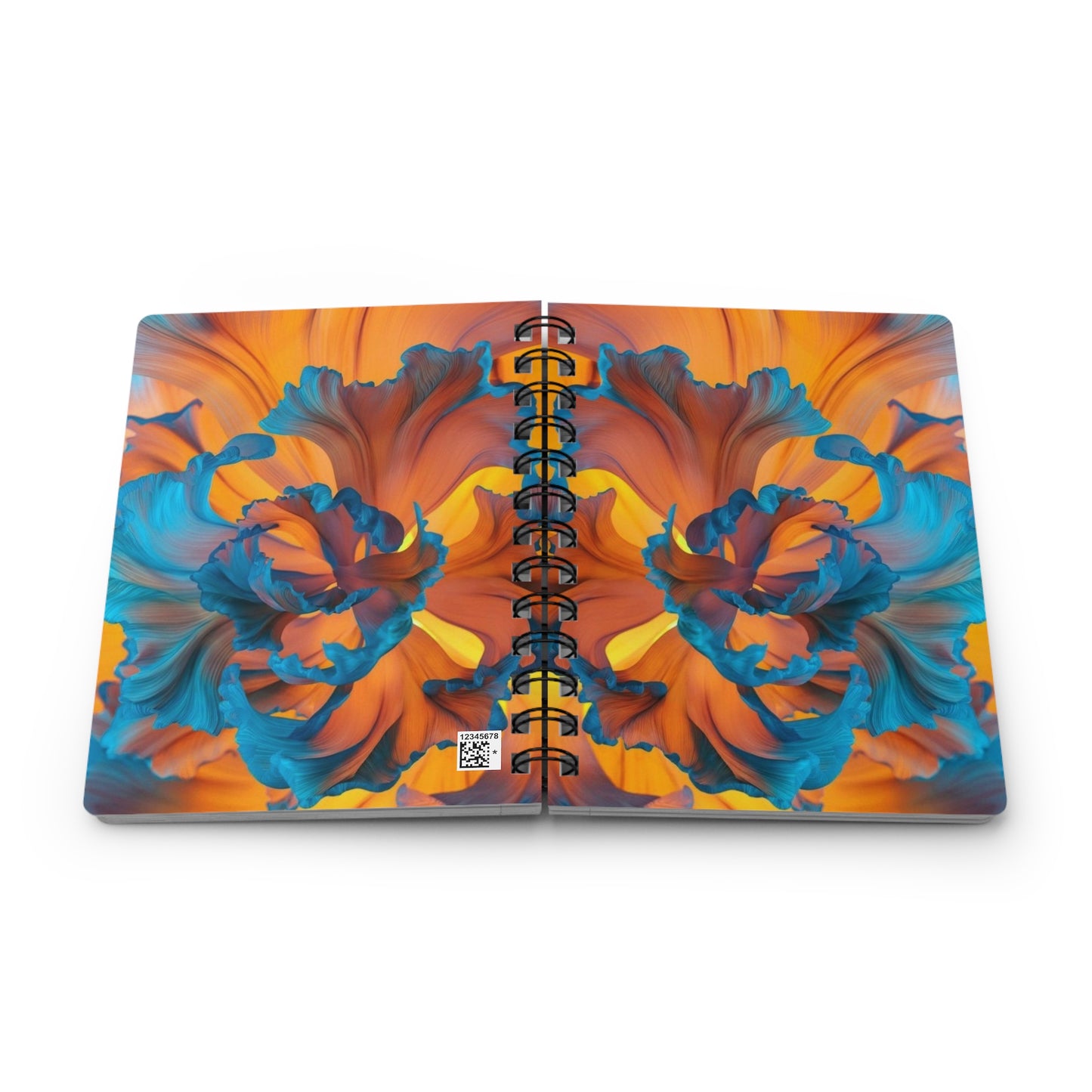 Vibrant Floral Spiral Bound Journal, Colorful Notebook for Art Lovers, Gift for Students, Journaling, Sketching, Note-Taking