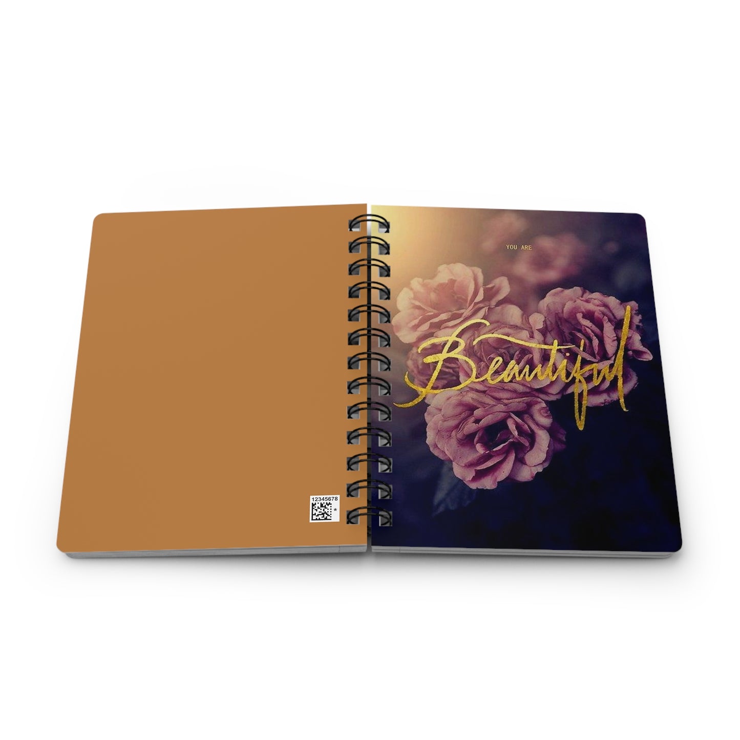 Beautiful You Are Spiral Bound Journal, Inspirational Notebook, Gift for Her, Self-Love Journal, Floral Design, Writing Journal