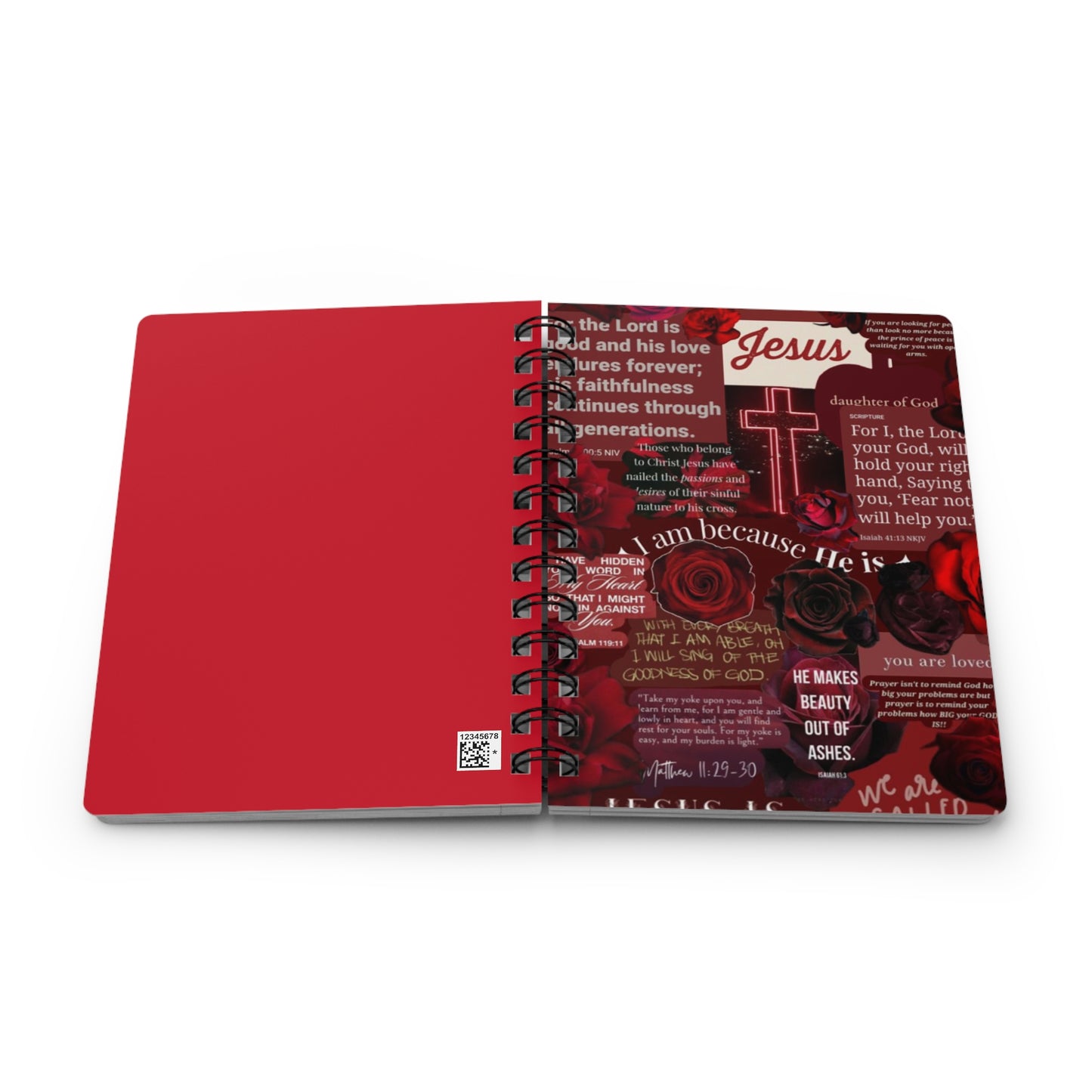 Inspirational Faith Journal - Spiral Bound Notebook, Motivational Writing, Christian Gifts, Religious Quote Journal, Bible Study