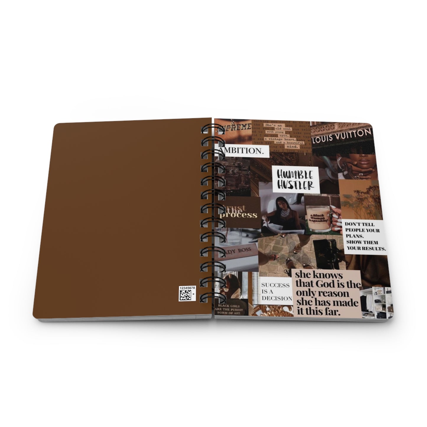 Hustler's Spiral Journal - Plan Your Success, Motivation Notebook, Inspirational Gift, Empowerment Journal, Creative Writing