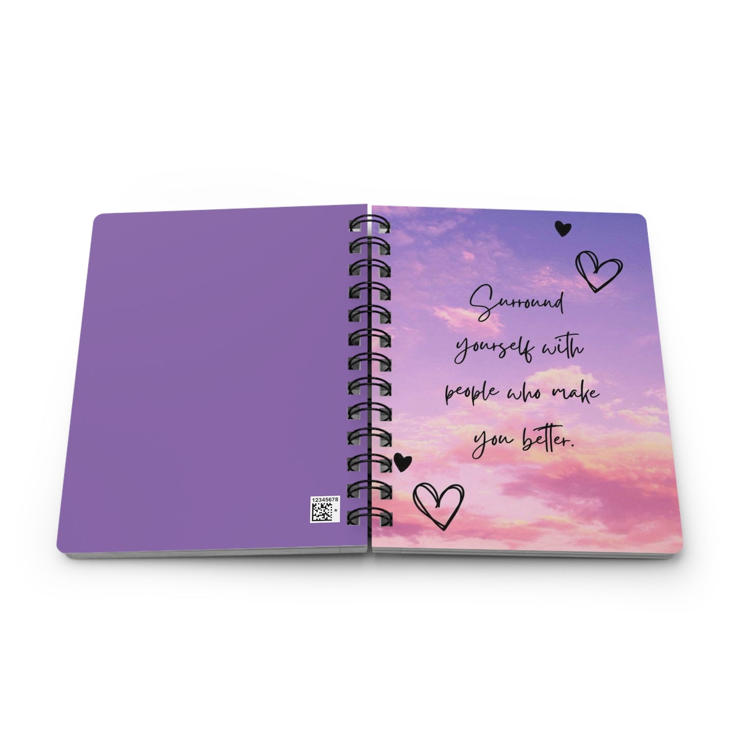 Inspirational Spiral Bound Journal - Motivational Quote, Self-Care Diary, Gift for Friends, Art Journal, Gratitude Notebook