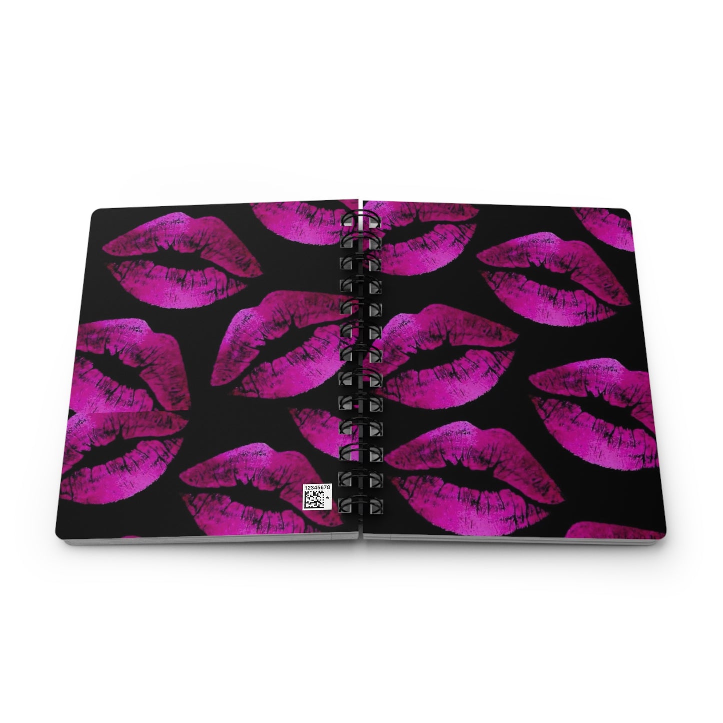 Kiss Mark Spiral Bound Journal - Perfect for Journaling, Memoir Writing, Gifts for Her, Self-Care, Birthday, Valentine's Day, Party