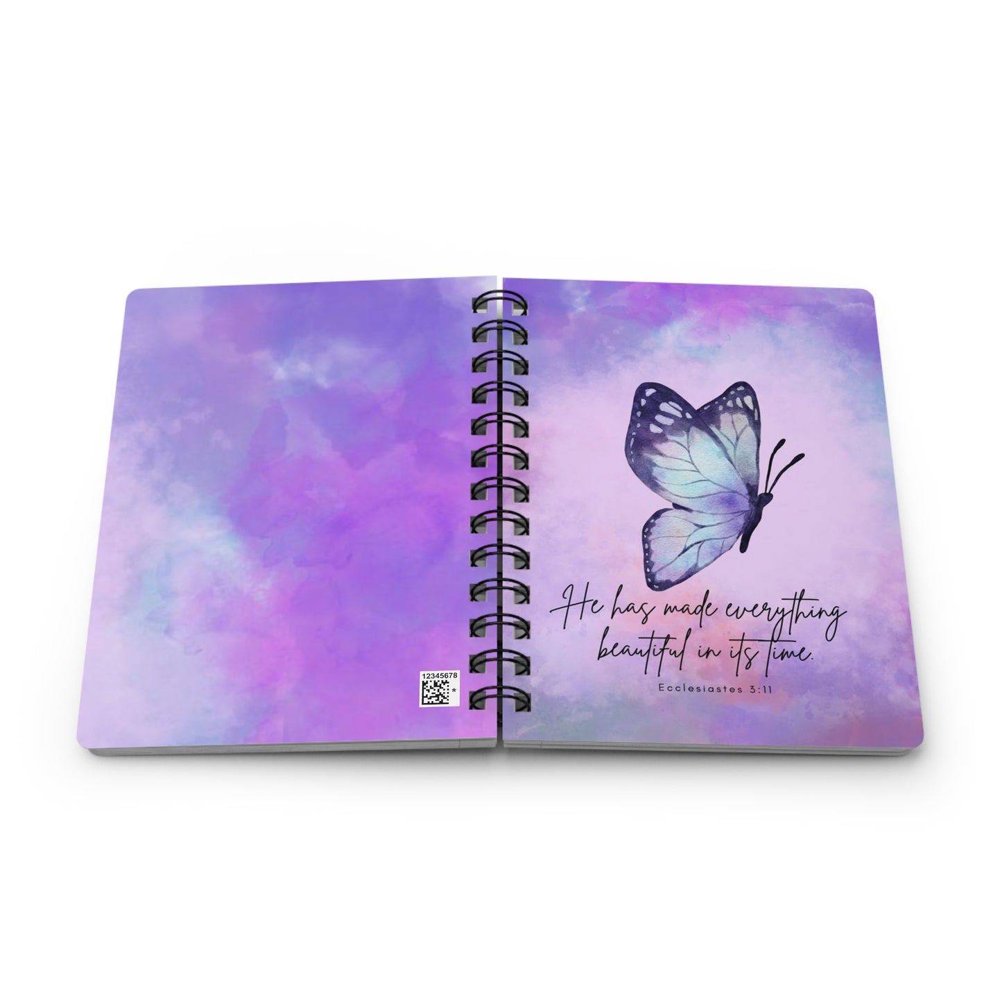 Inspirational Spiral Bound Journal with Butterfly Design, Perfect for Journaling, Gift for Her, Notes, Creativity, Boost Motivation