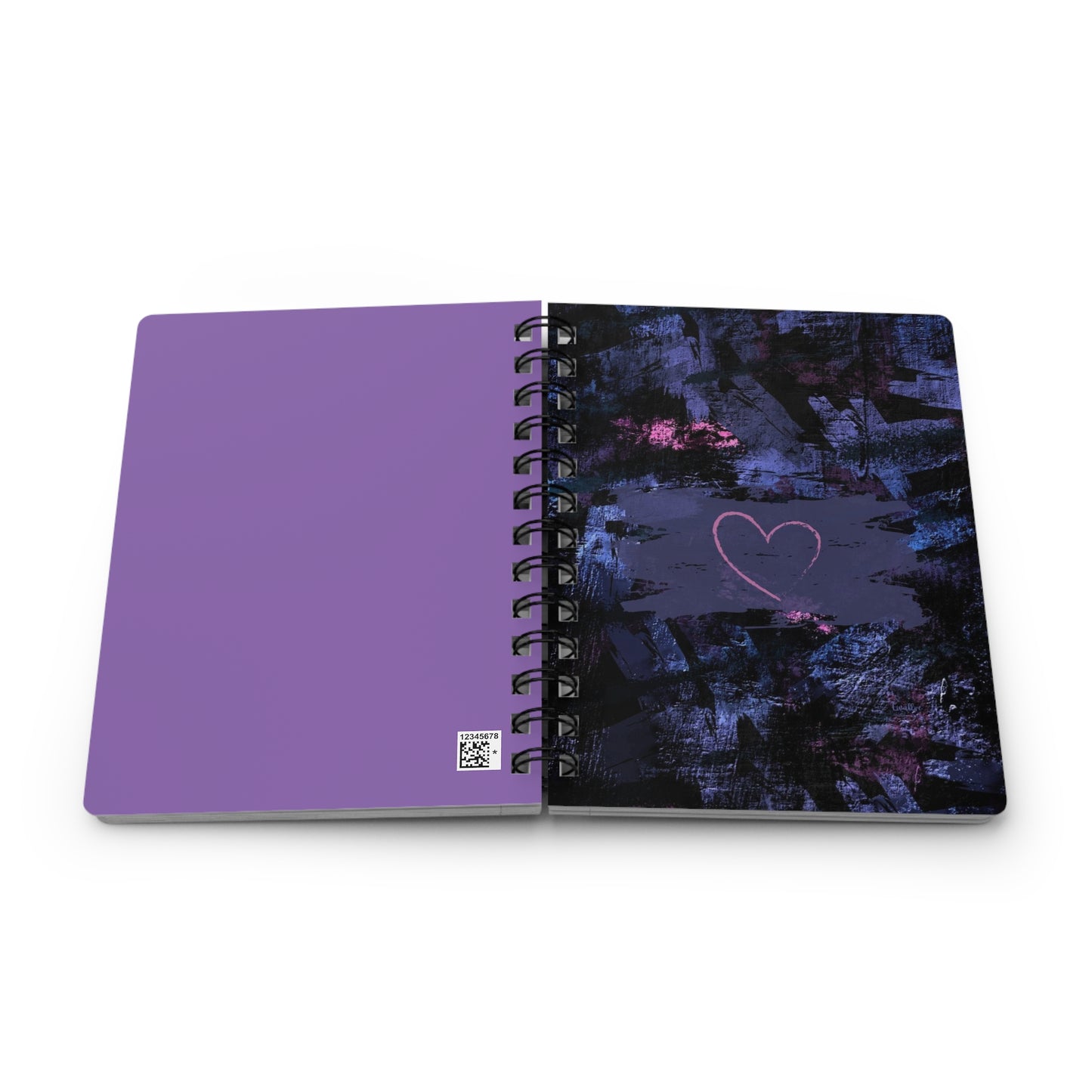 Boho Heart Spiral Bound Journal, Art Journal, Sketchbook, Travel Notebook, Gift for Writers, Mindfulness Diary