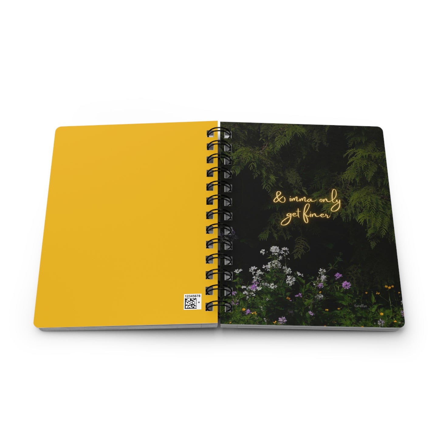 So I'mma Only Get Finer~ Spiral Bound Journal - Motivational Notebook, Inspirational Gift, Floral Design, Writing Journal, Self-Care,