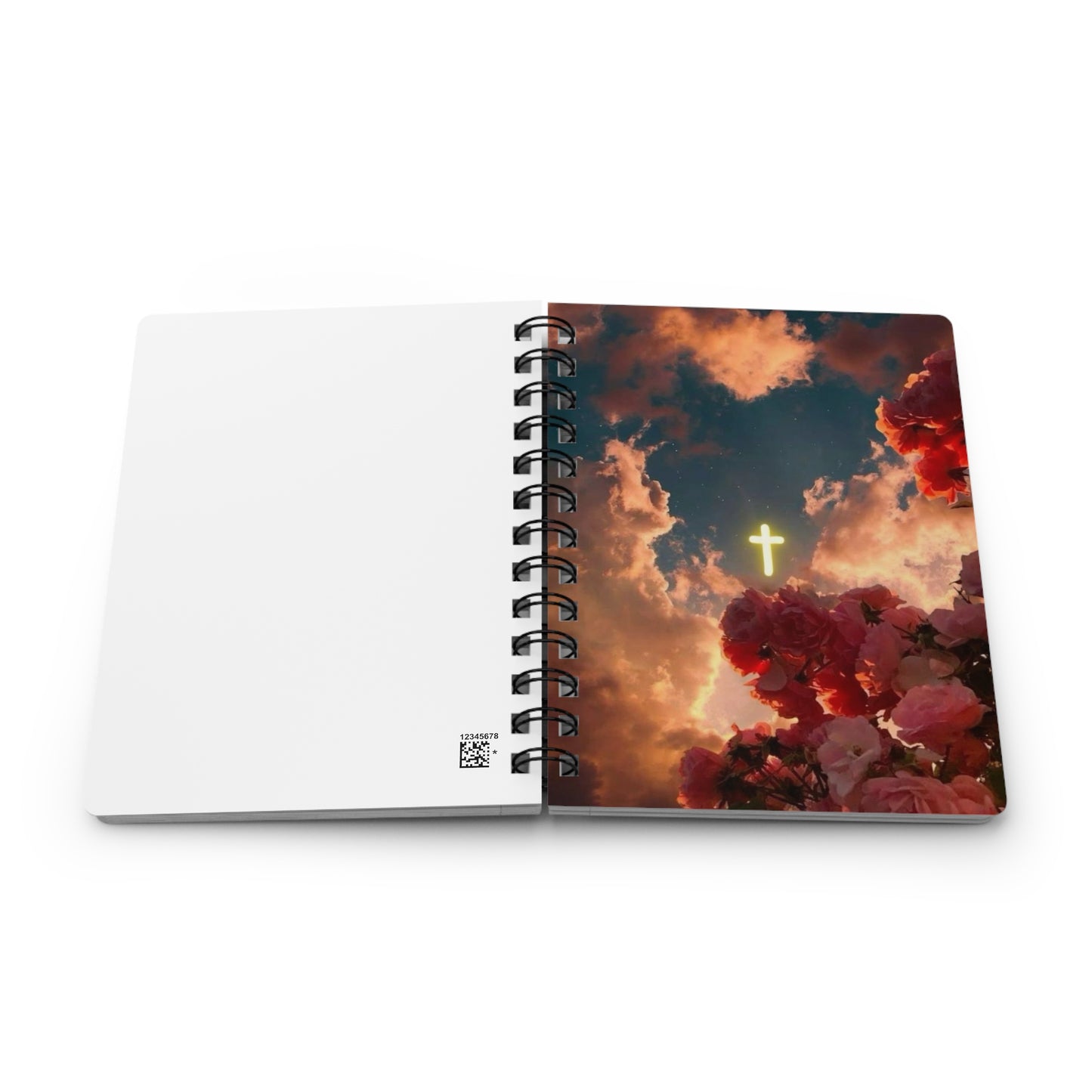 Heavenly Floral Spiral Bound Journal - Inspirational Note Taking, Christian Gifts, Prayer Journal, Floral Decor, Dream Journal