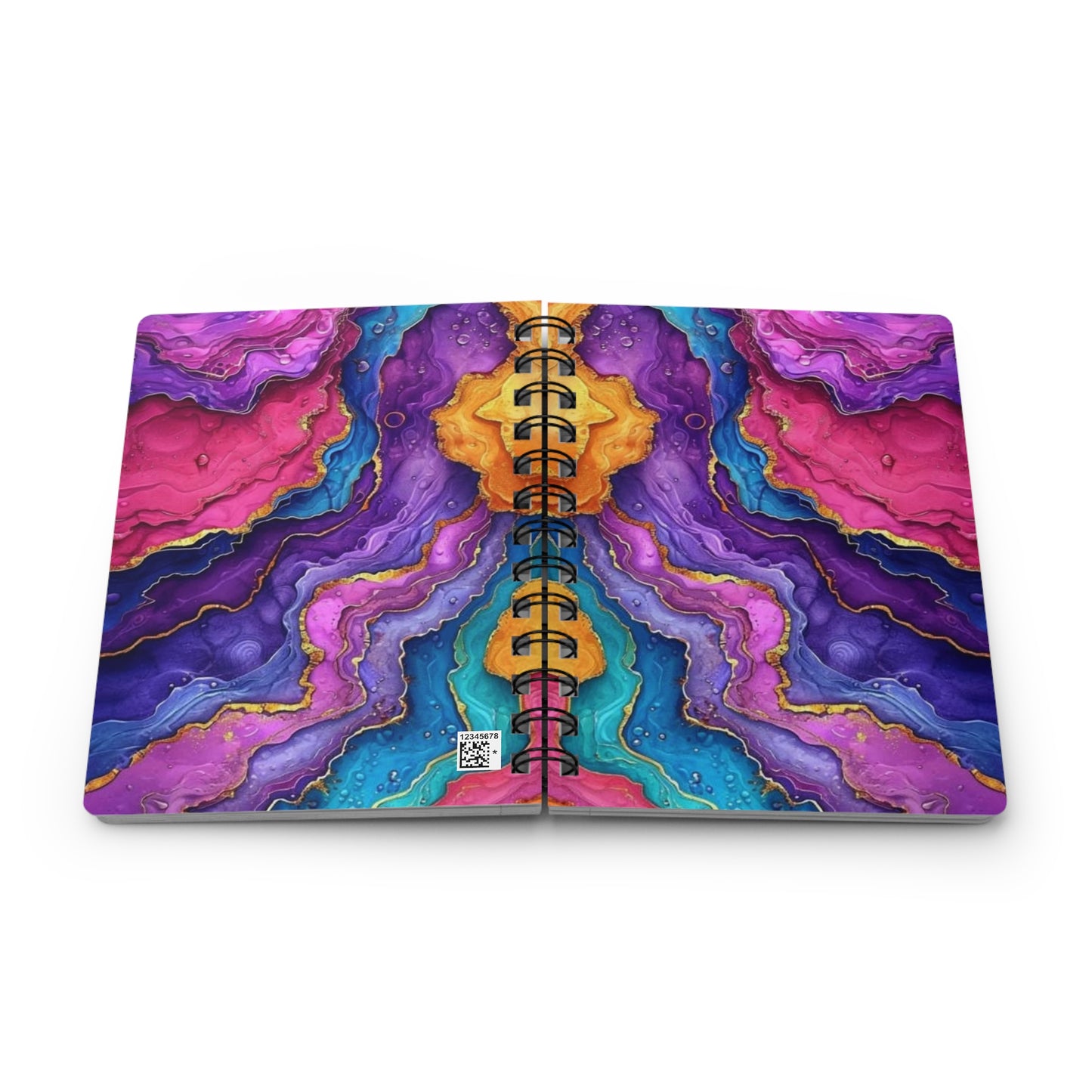 Vibrant Spiral Bound Journal, Colorful Notebook, Artistic Diary, Gift for Writers, Inspirational Journal