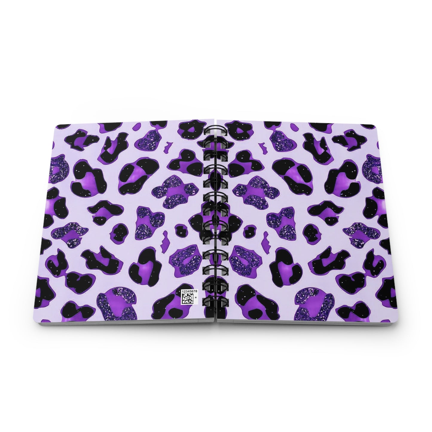 Purple Leopard Print Spiral Bound Journal | Creative Notepad for Artists, Gift for Students, Journal for Thoughts, Writing, Sketching