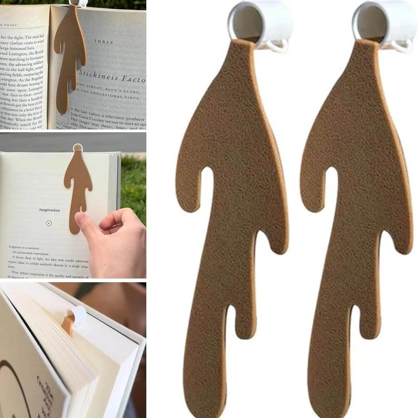 Factory Wholesale Custom Leather Bookmarks Creative Coffee Cup Leather Decor Spilled Coffee High Quality Funny Bookmarks