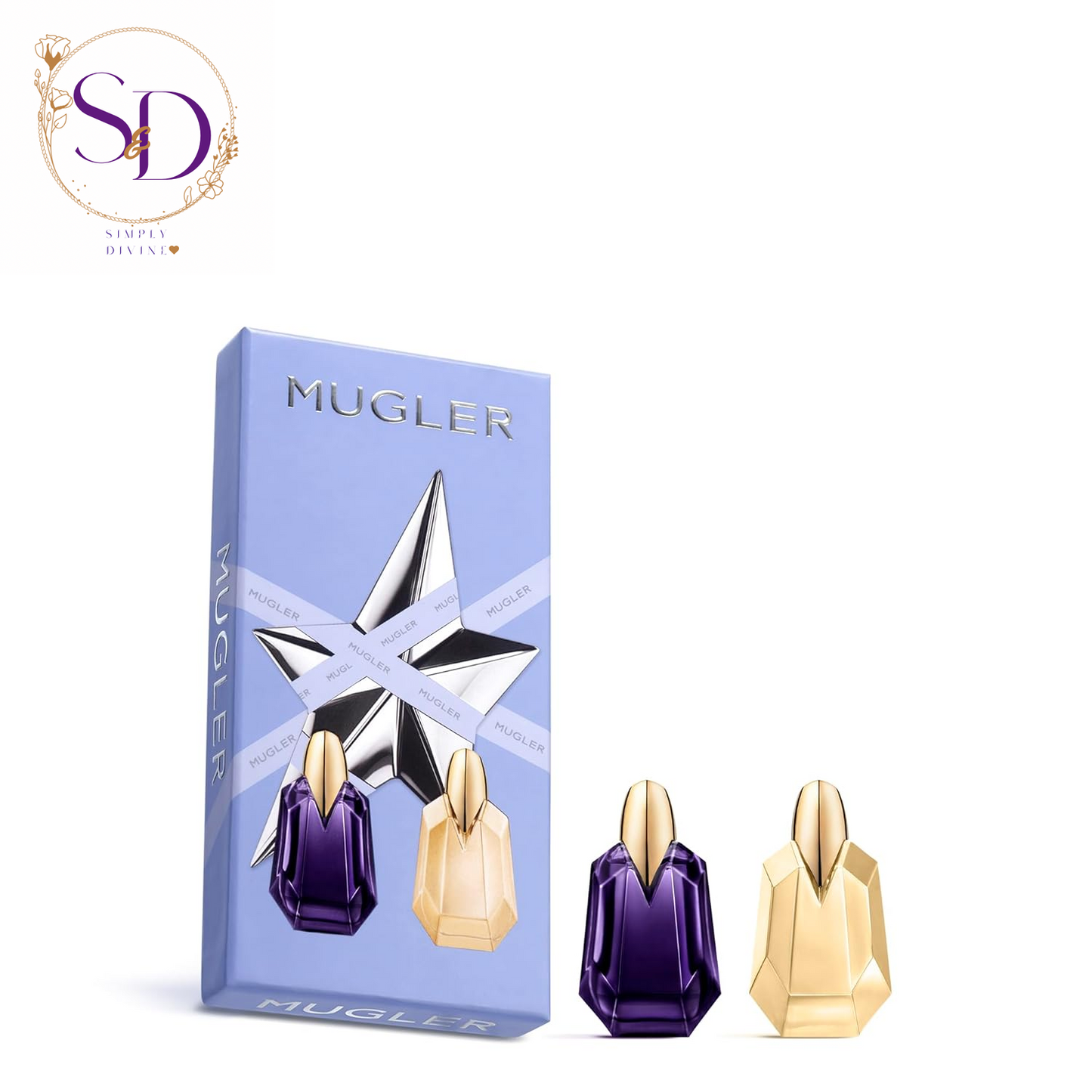 Mugler Alien & Alien Goddess Women's Fragrance Mini Gift Set - Floral & Woody - Travel Size, 0.2 Fl Oz Each