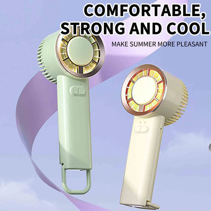 3 Speeds Personal Small Hand Fan, Mini Handheld Fan, Office Fan for Desk, Usb Rechargeable Personal Fan, for Home Office (Pink)