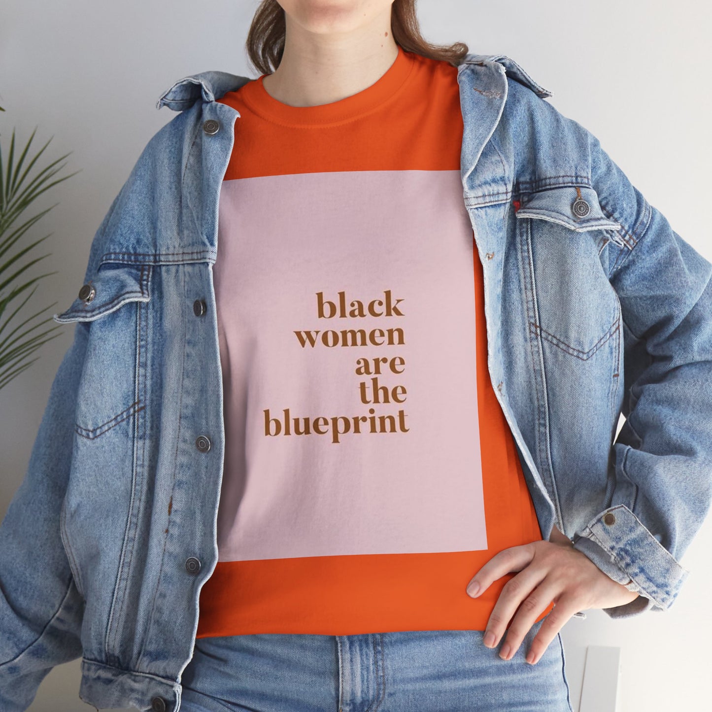 Empowering "Black Woman Are The Blueprint" Message Tee