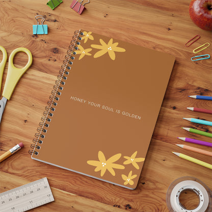Journal Notebook 'Honey Your Skin is Golden', A5 Wirobound