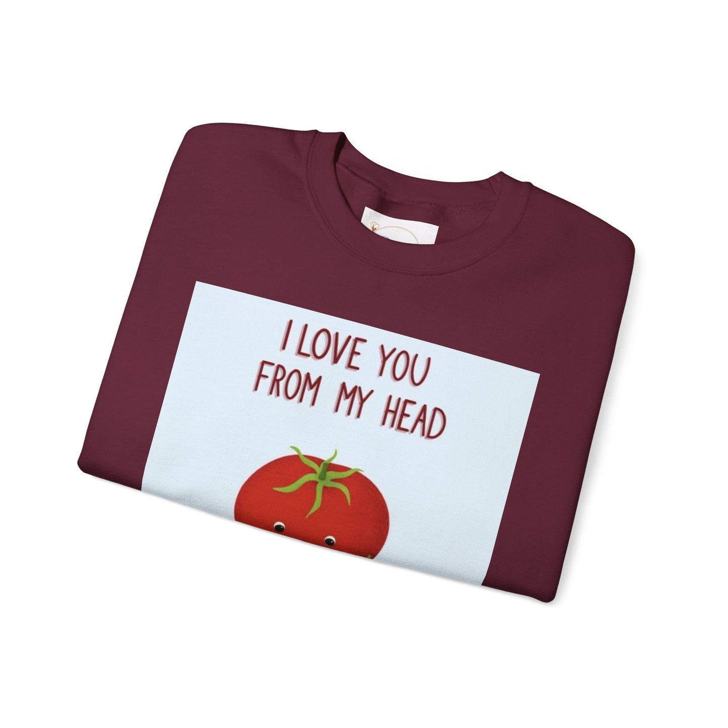 Cute Tomato Graphic Sweatshirt - "I Love You From My Head To-Ma-Toes!"