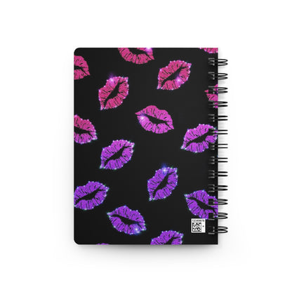 Bold Lips Spiral Bound Journal - Perfect for Notes, Sketches, Gifts, Valentine's Day, Self-Care, Journaling