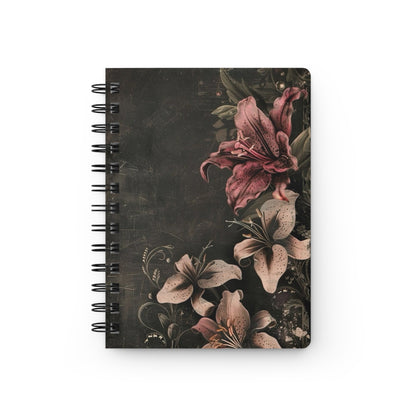 Floral Spiral Bound Journal, Artistic Notebook, Perfect Gift for Writers, Journaling, Floral Decor, Eco-friendly Stationery, Planner