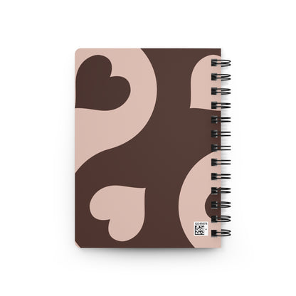 Charming Spiral Bound Journal with Heart Design for Creative Souls, Perfect Gift for Writers, Personalized Journal, Valentine's Day Gift,
