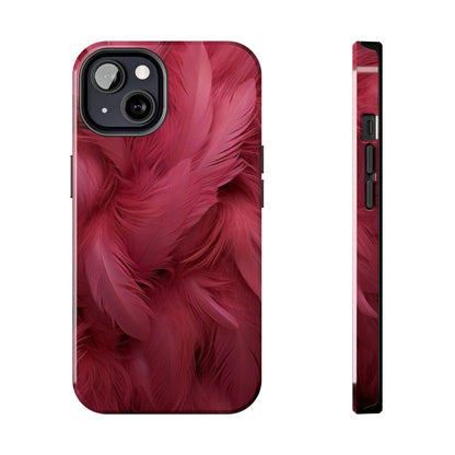"Rebranding Into A New Badder Bitch!" Pink Feathered Tough Phone Cases