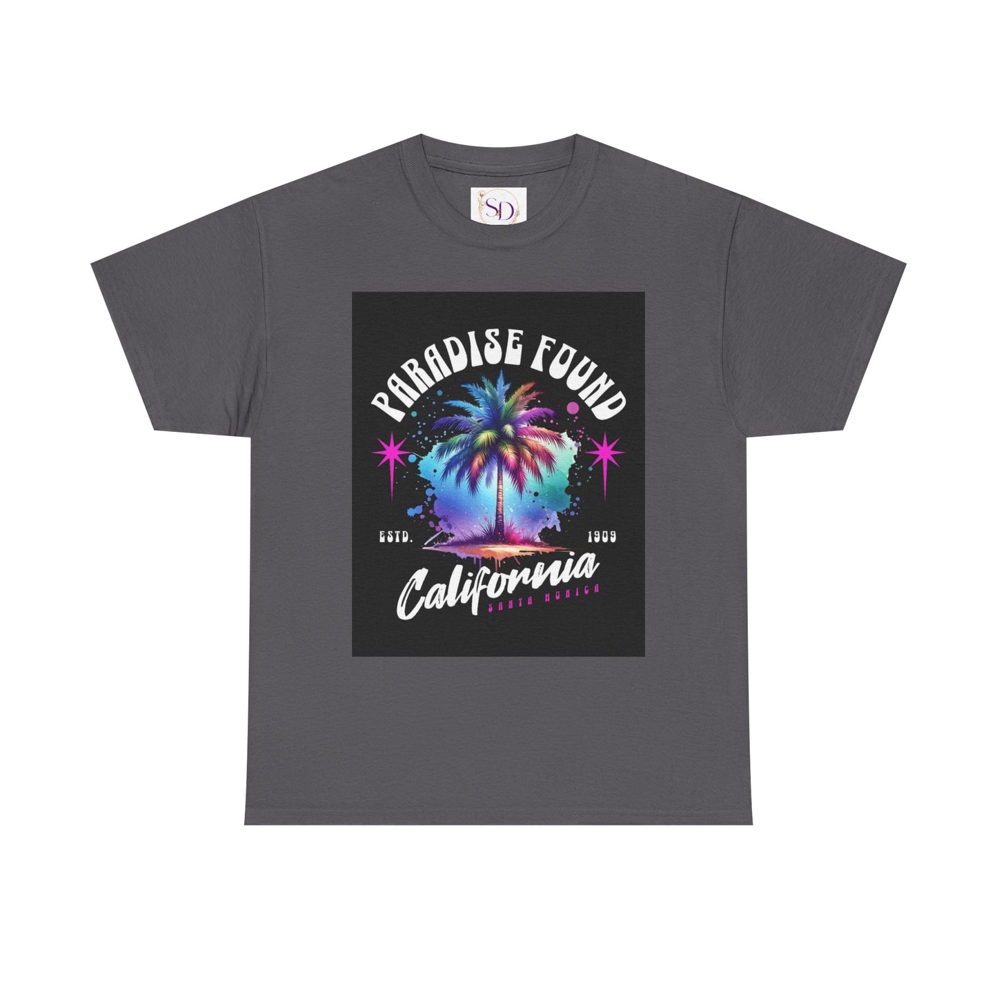 Paradise Found California Tee, Retro Summer Vibe Shirt, Beach Lover Gift, Unisex Graphic Tee, Casual Everyday Wear, Travel Souvenir