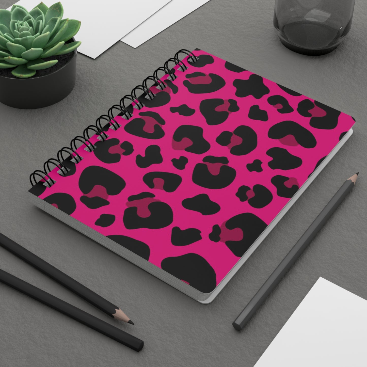 Fierce Leopard Print Journal | Cute Spiral Notebook for Notes, Diary, School, Gifts, Wild Style
