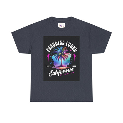 Paradise Found California Tee, Retro Summer Vibe Shirt, Beach Lover Gift, Unisex Graphic Tee, Casual Everyday Wear, Travel Souvenir