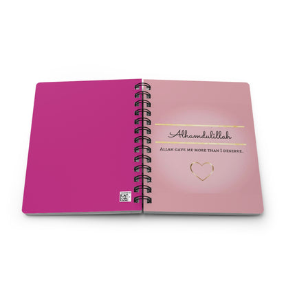 Gratitude Spiral Bound Journal, Inspirational Notebook, Alhamdulillah Journal, Gift for Muslim Friends, Self-Care Journal, Daily Planner