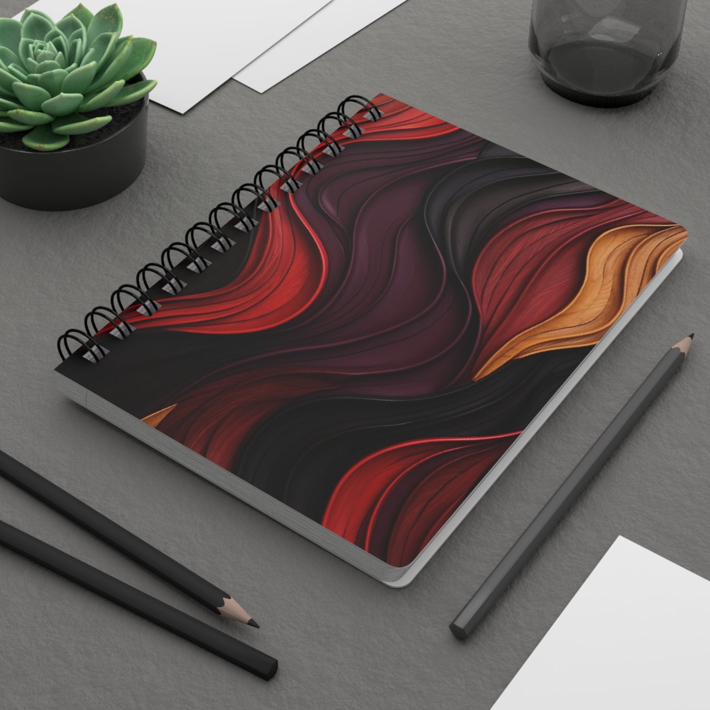 Abstract Spiral Bound Journal, Creative Writing Notebook, Artistic Sketchbook, Mindfulness Diary, Unique Notepad for Artists, Writing