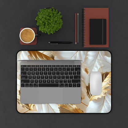 "Rebranding Into A New Badder Bitch!"~ White/Gold Desk Mat