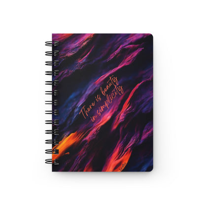 Artistic Spiral Bound Journal - Then is beauty in simplicity, Creative Gift for Writers, Notebooks, Stationery, Inspirational Gift