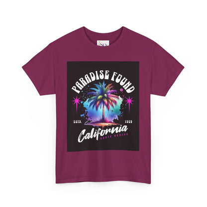 Paradise Found California Tee, Retro Summer Vibe Shirt, Beach Lover Gift, Unisex Graphic Tee, Casual Everyday Wear, Travel Souvenir