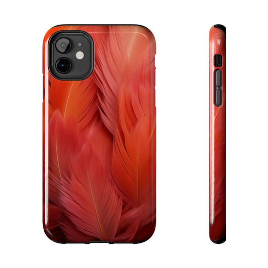 "Rebranding Into A New Badder Bitch!" Orange Feathered Tough Phone Cases