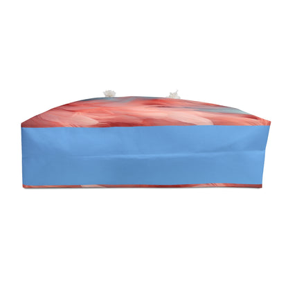 Bohemian Weekender Bag, Stylish Beach Tote, Travel Organizer, Weekend Getaway, Colorful Feather Design