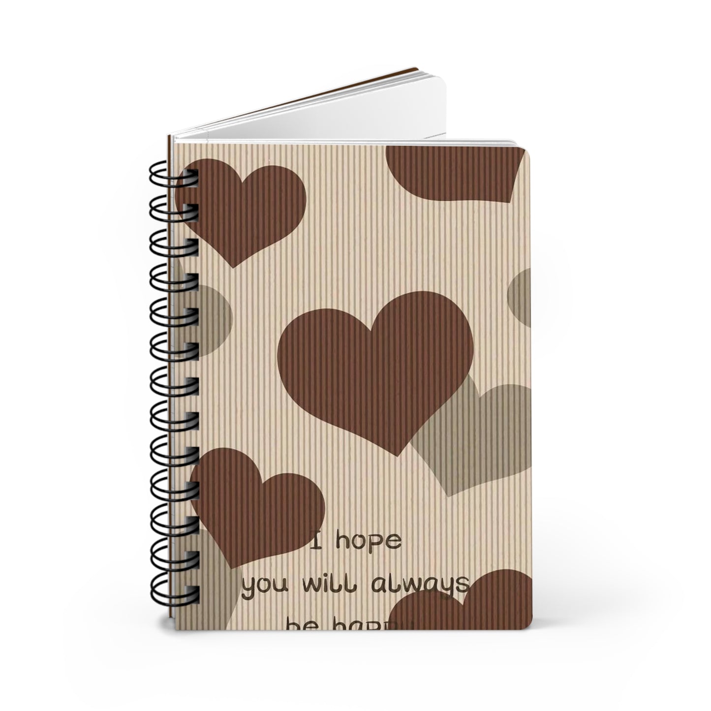Rustic Heart Spiral Bound Journal - Perfect for Lovers, Note-taking, Gifts, Valentine's Day, Daily Reflections, Scrapbooking