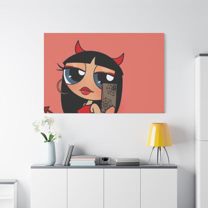 Devilish ImJustAGirl💅🏻🎀🫧~ Matte Canvas, Stretched, 1.25"