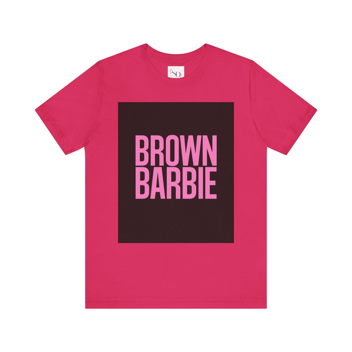 Trendy Unisex Tee - Brown Barbie Graphic T-Shirt for Fashion Lovers, Casual Wear, Gifts for Friends, Birthday, Summer Fun