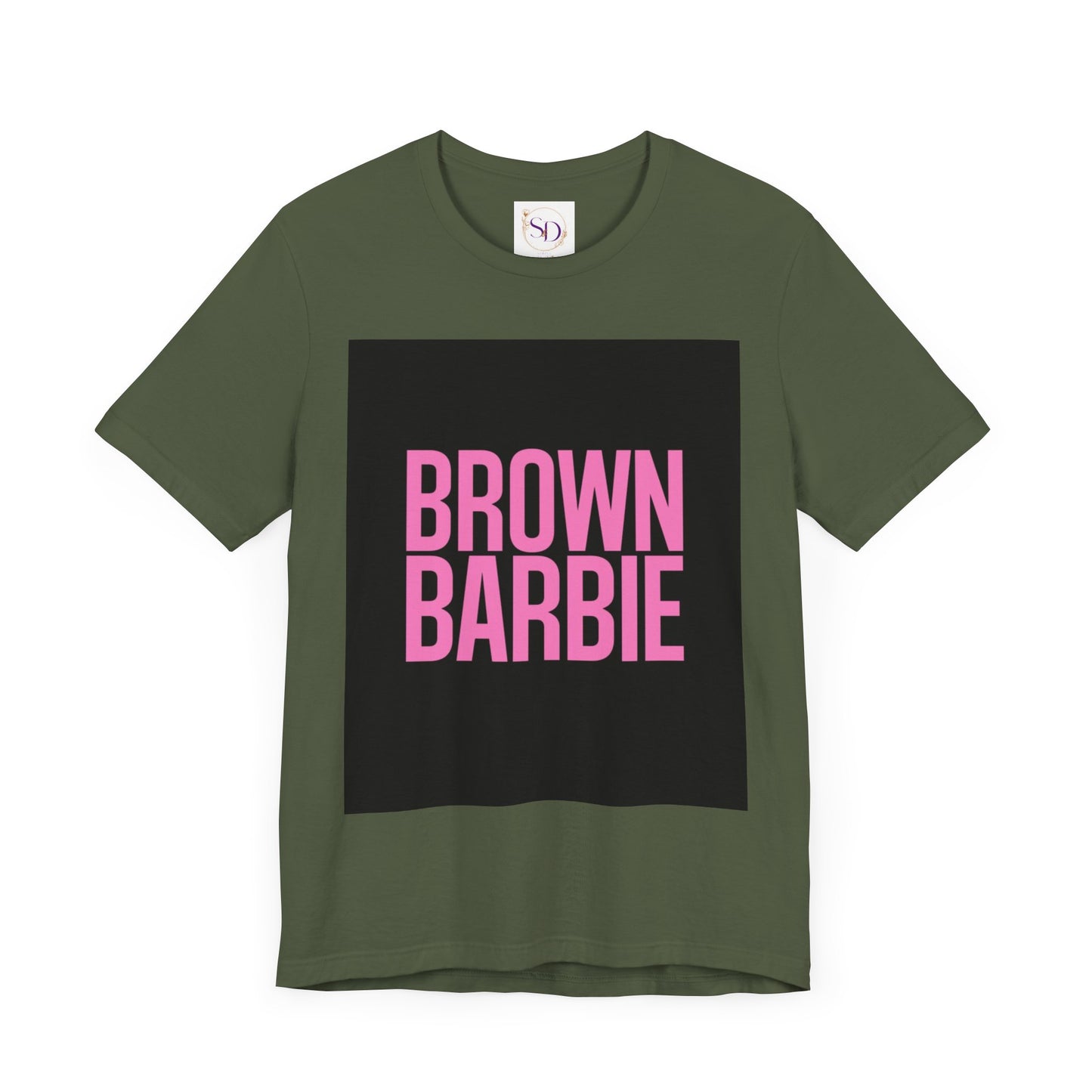 Trendy Unisex Tee - Brown Barbie Graphic T-Shirt for Fashion Lovers, Casual Wear, Gifts for Friends, Birthday, Summer Fun