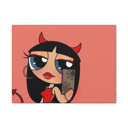 Devilish ImJustAGirl💅🏻🎀🫧~ Matte Canvas, Stretched, 1.25"
