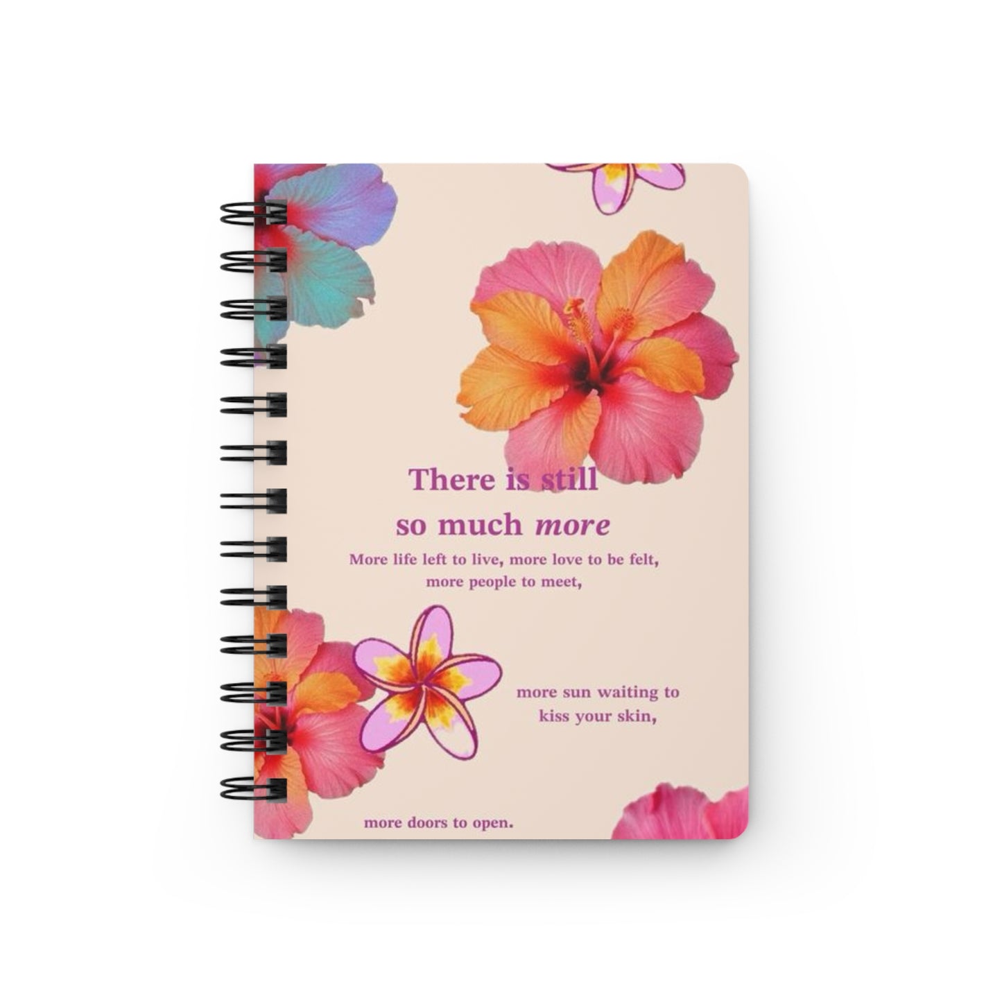 Tropical Floral Spiral Bound Journal - Vibrant Notebook for Gratitude, Journaling, Self-Discovery, Gift for Her, Eco-Friendly