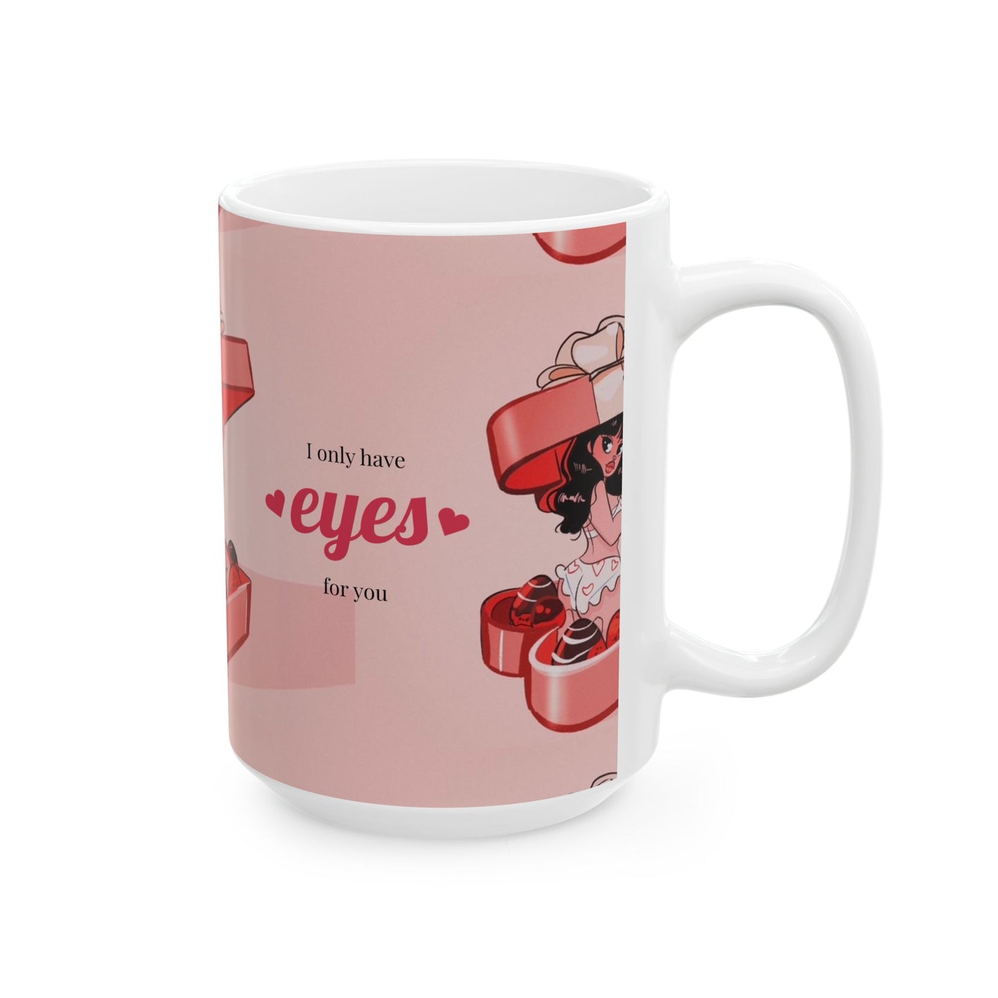 Naughty Girl Valentine's Day Ceramic Mug (11oz, 15oz)