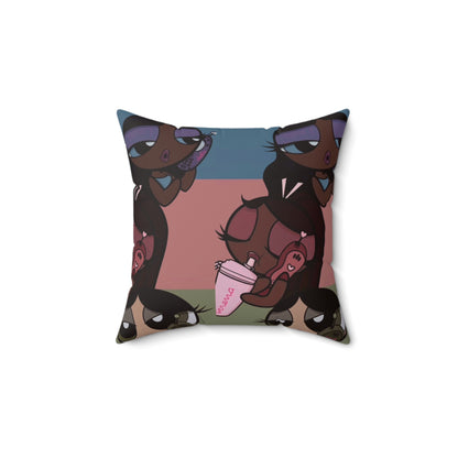 ImJustAGirl🎀🫧🩷~ Faux Suede Square Pillow