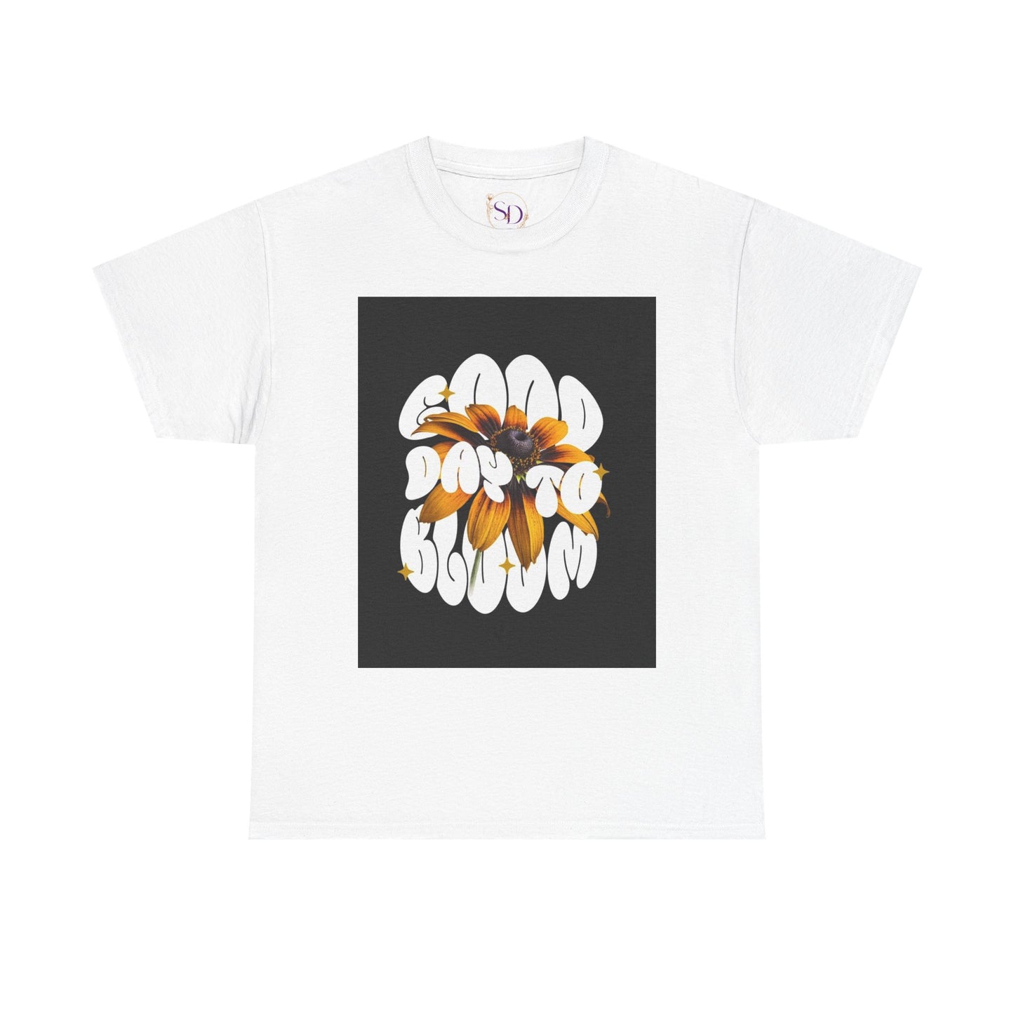 Good Day to Bloom Unisex Heavy Cotton Tee, Floral Graphic Tee, Spring Edition T-Shirt, Casual Gift, Nature Lover Apparel