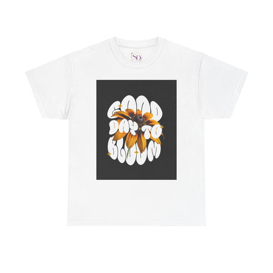 Good Day to Bloom Unisex Heavy Cotton Tee, Floral Graphic Tee, Spring Edition T-Shirt, Casual Gift, Nature Lover Apparel