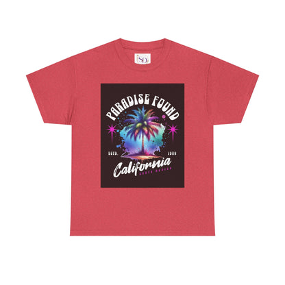 Paradise Found California Tee, Retro Summer Vibe Shirt, Beach Lover Gift, Unisex Graphic Tee, Casual Everyday Wear, Travel Souvenir