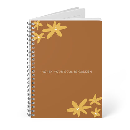 Journal Notebook 'Honey Your Skin is Golden', A5 Wirobound
